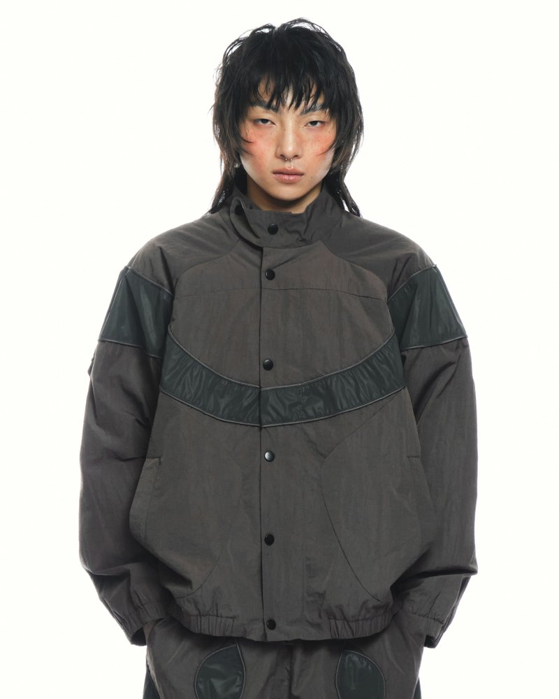 Track Jacket - 男装外套 - 聚酯纤维 灰色