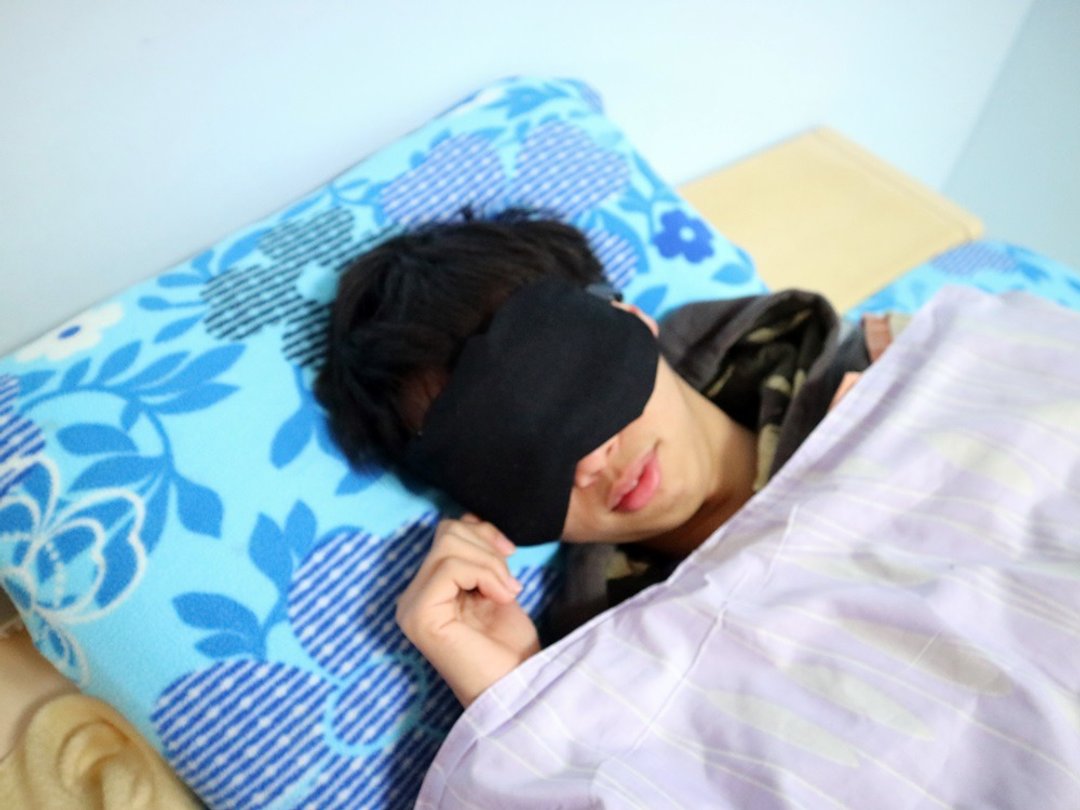 低调黑 ~ 红豆温敷眼罩 mask 可替换 调长短 睡眠眼罩 - 眼罩 - 棉 黑色