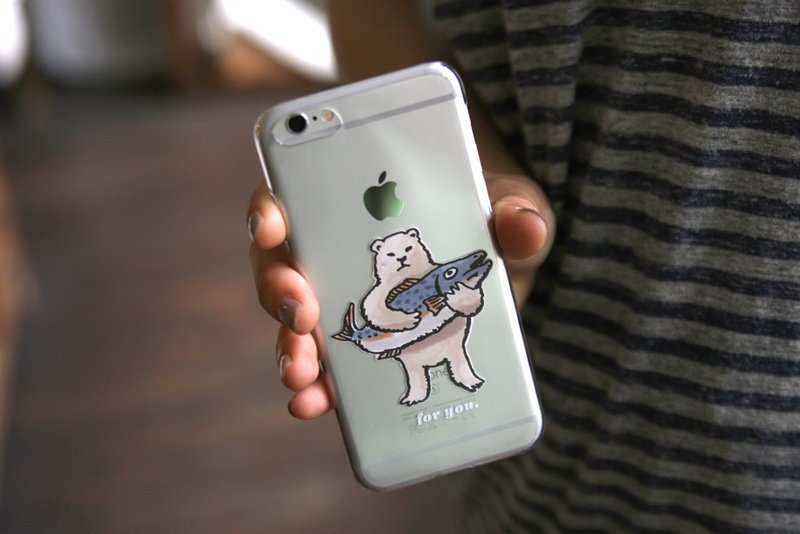 Present from iPhone case polar bear - 手机壳/手机套 - 塑料 透明