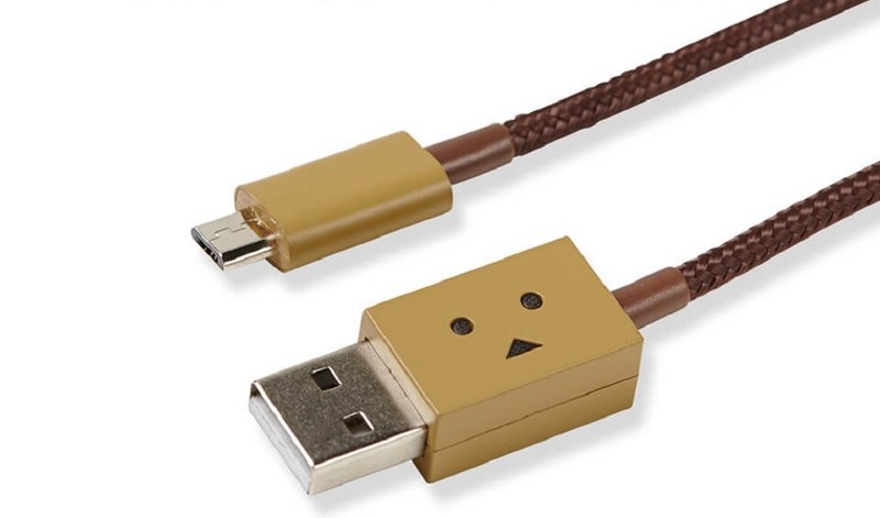 Cheero 纸箱人USB线 (Micro USB) - 100cm - 充电宝/传输线 - 其他金属 卡其色