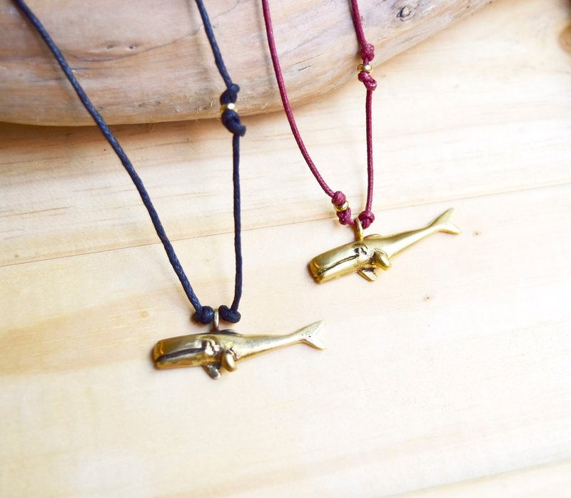 勇敢前进抹香鲸．铜项链 - 项链 - 其他金属 金色