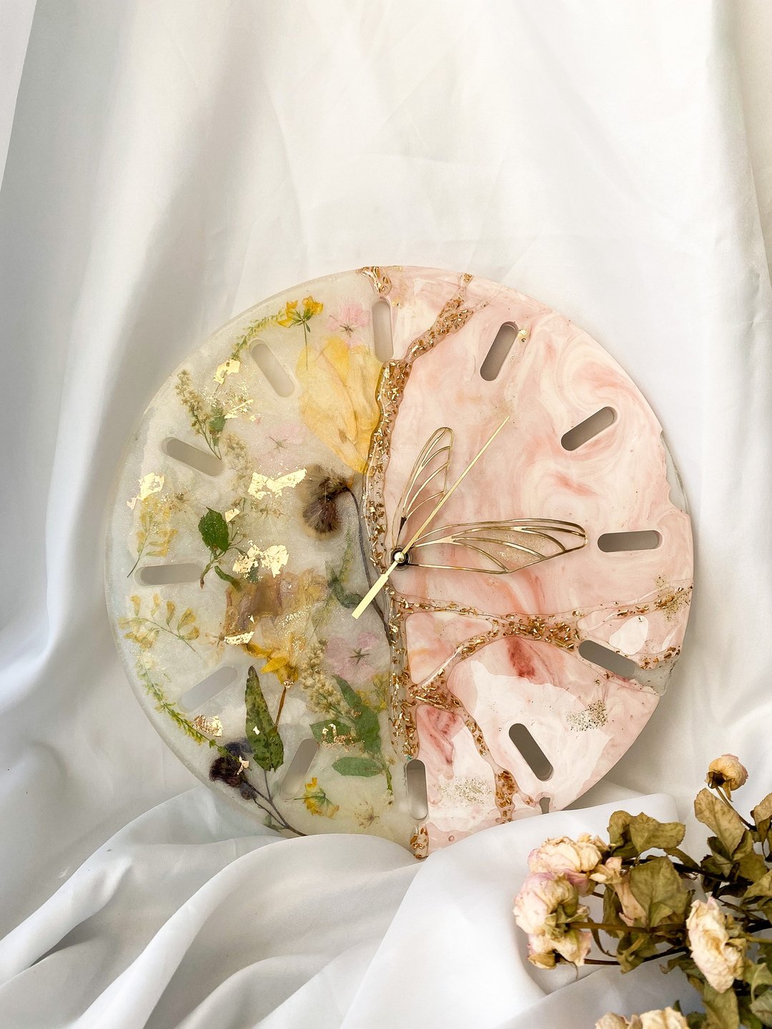 wall clock interior epoxy resinart handmade abstraction home decor gift original - 时钟/闹钟 - 树脂 多色