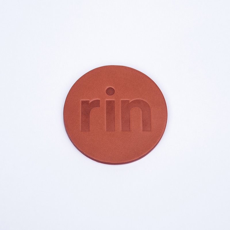 rinLIVING 家饰 - 暖棕色 手工 双层意大利牛皮杯垫 - 杯垫 - 真皮 咖啡色