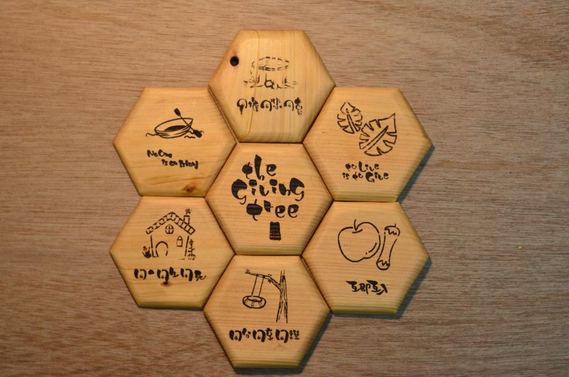 The Giving Tree 杯垫 福袋 - 杯垫 - 木头 金色