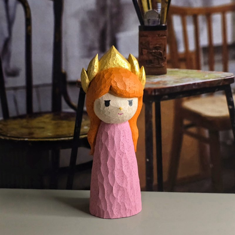 狮子座 木雕(现货) - 玩偶/公仔 - 木头 多色