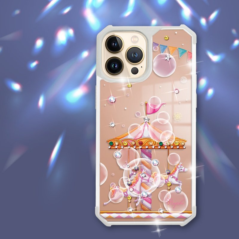 iPhone 13全系列 军规防摔镜面水晶彩钻手机壳-旋转梦幻 - 手机壳/手机套 - 其他材质 多色