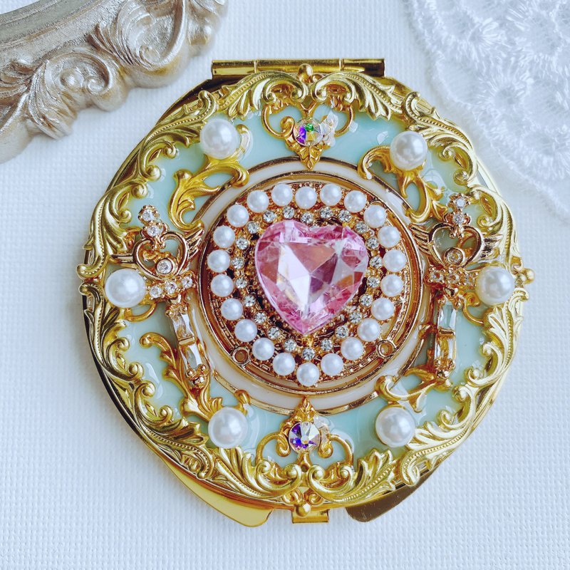 卡哇伊，魔法紧凑镜子镜子 - 彩妆刷具/镜子/梳子 - 其他金属 粉红色