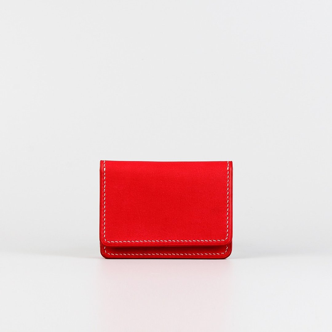 手缝简约名片盒_红色-Card Case_Red - 名片夹/名片盒 - 真皮 红色