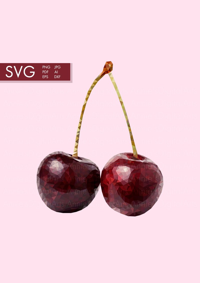 櫻桃 | Cherry. PNG, SVG, AI. Clipart, digital art, sublimation design. - 插画/绘画/写字 - 其他材质 