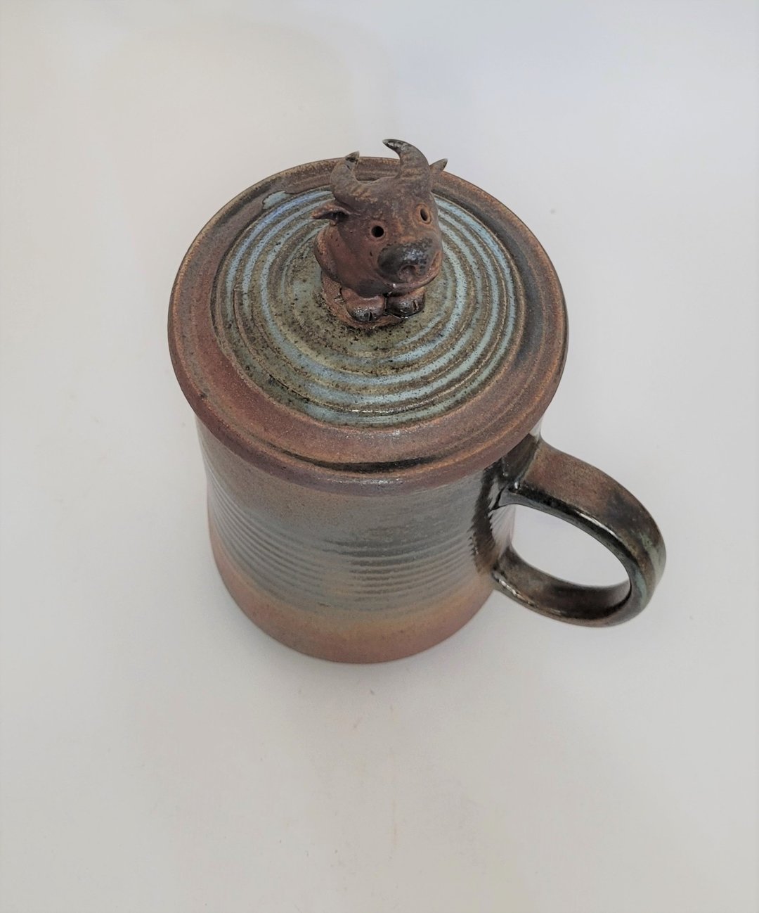 牛转干坤-柴烧生肖 简易泡茶杯 - 茶具/茶杯 - 陶 咖啡色