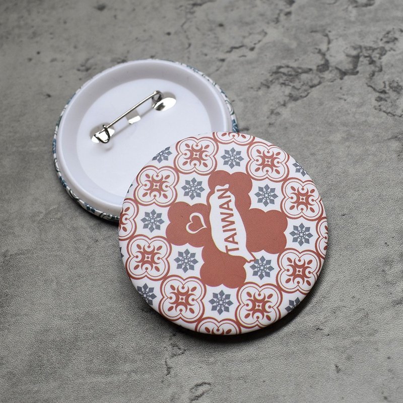 【桐鹿】海棠台湾 胸章/徽章_爱台湾 - 徽章/别针 - 塑料 红色