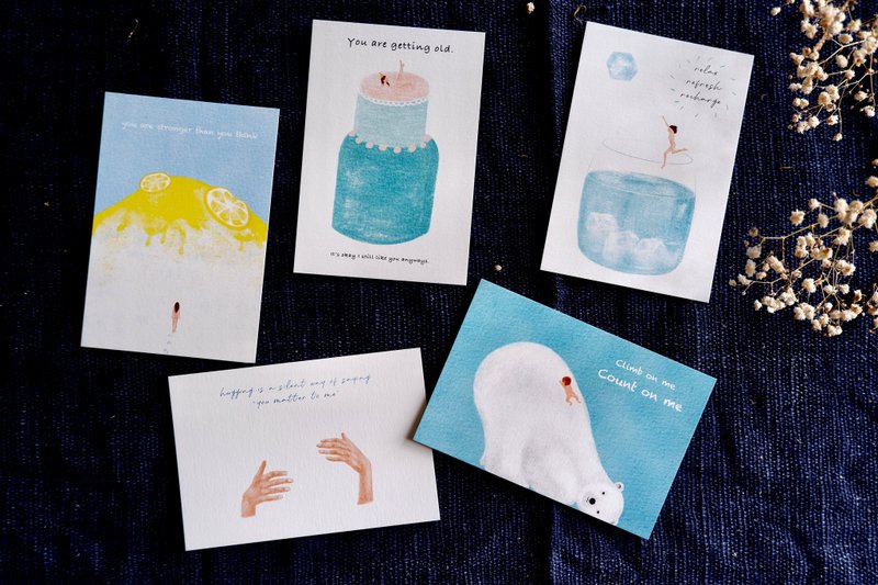 【暖暖心房系列】原创手绘明信片 共5款 - 卡片/明信片 - 纸 