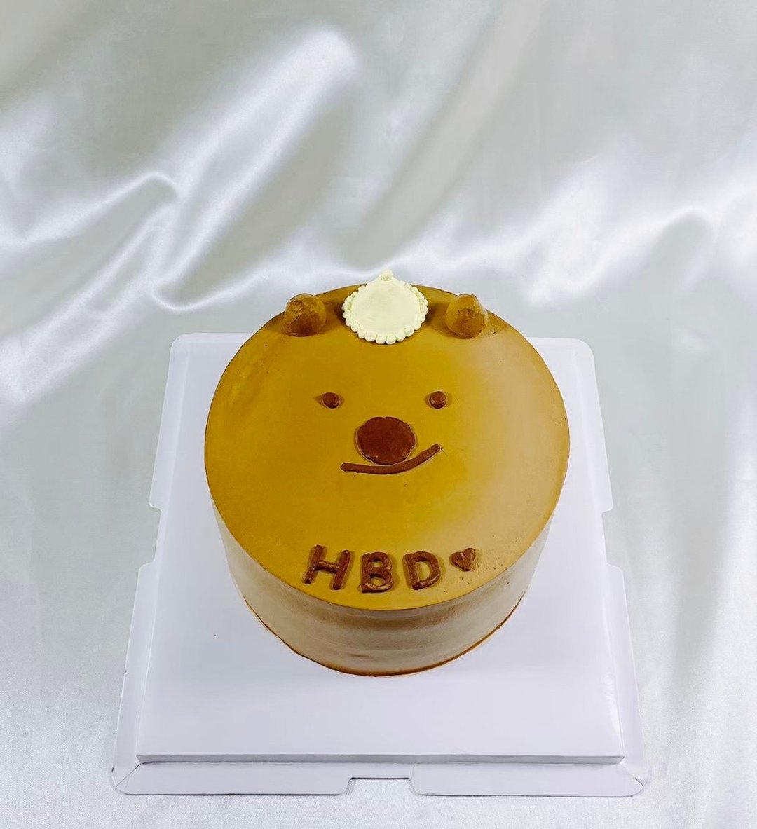 熊熊 生日蛋糕 定制化 造型 卡通 手绘 满周岁4 6 8寸 宅配 - 蛋糕/甜点 - 新鲜食材 咖啡色