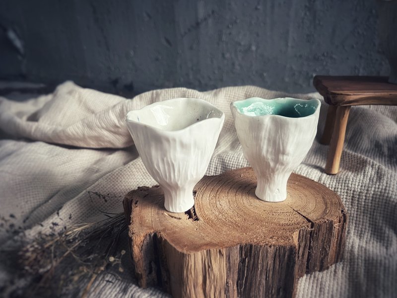宴会盛放茶酒花杯・品茶杯・小酒杯・对杯  / 软白瓷 / - 酒杯/酒器 - 瓷 白色