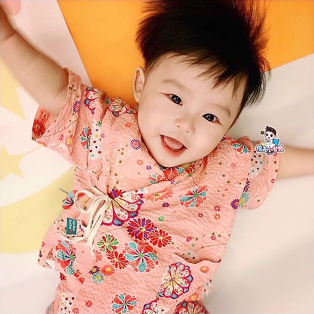 甚平和服-和风9 抓周 新生儿bb衫 - 包屁衣/连体衣 - 棉 粉红色