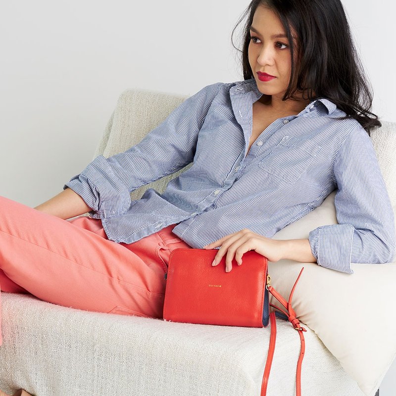 Oval Cross body - 手提包/手提袋 - 真皮 