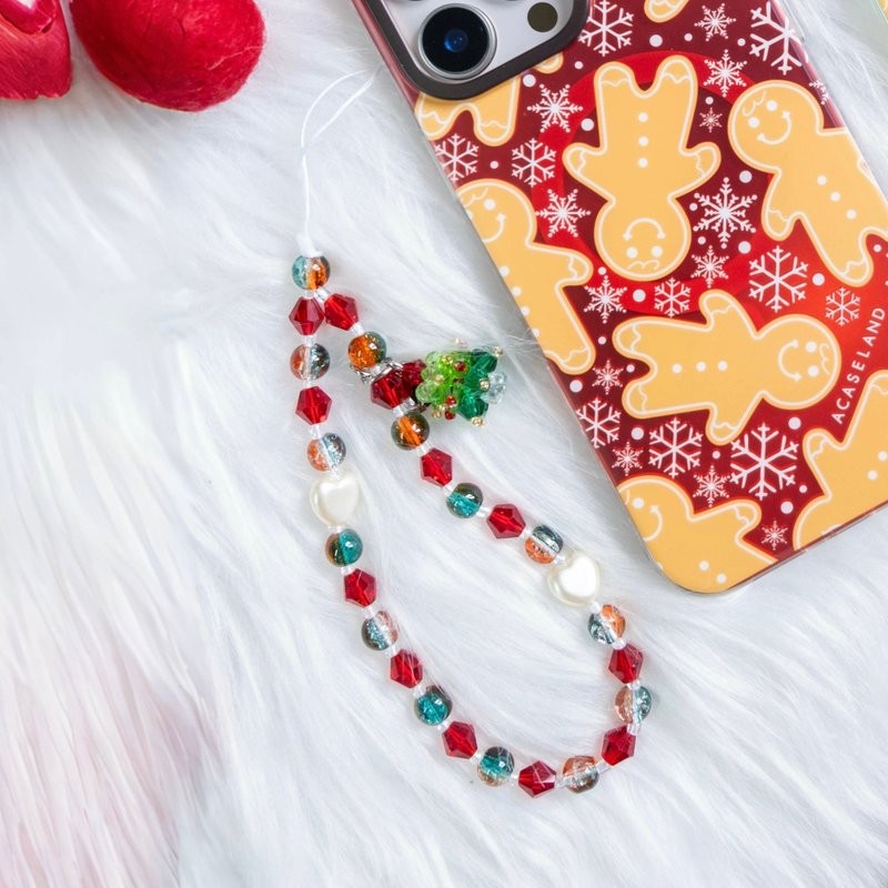 Christmas Tree Phone Charm - 挂绳/吊绳 - 其他材质 多色
