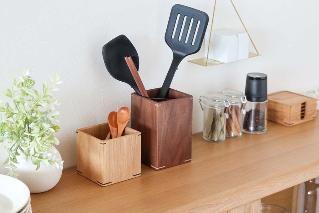 旭川工艺品 good homemade GOOD收纳架日本产工艺品 木材 笔架 - 笔筒/笔座 - 木头 咖啡色