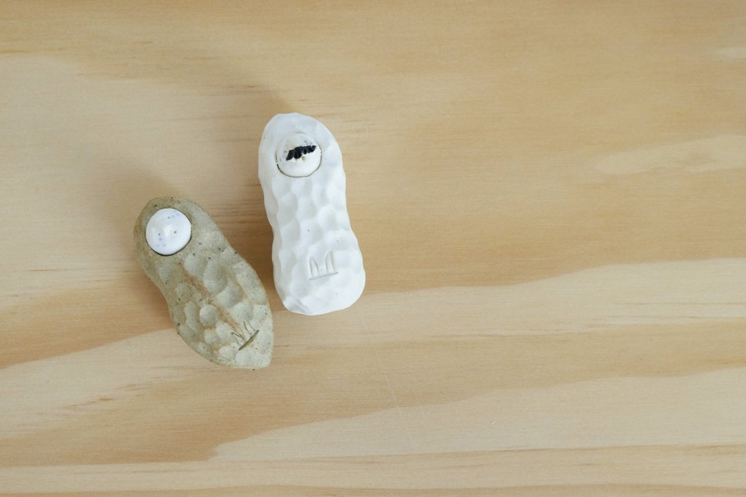 | Luna 陶偶系列 | 陶器 花生 装饰 摆设 | 2入组 - 摆饰 - 陶 卡其色