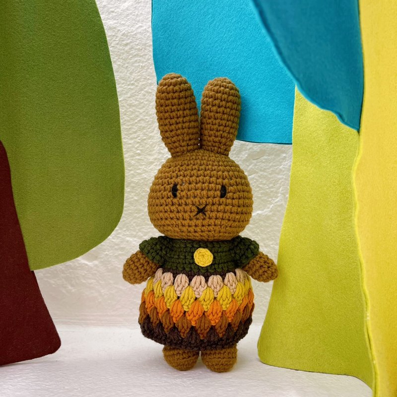 荷兰 Just Dutch | Melanie 编织娃娃和她的丛林彩虹洋装 - 玩偶/公仔 - 棉．麻 多色