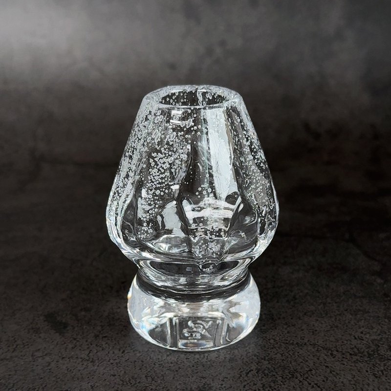 “泡釉薬”纹样茶筅座（附礼盒） - 碗 - 玻璃 透明