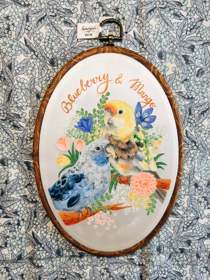 定制化宠物画・专属真丝挂画・宠物纪念礼物首选 - 订制画像 - 丝．绢 多色