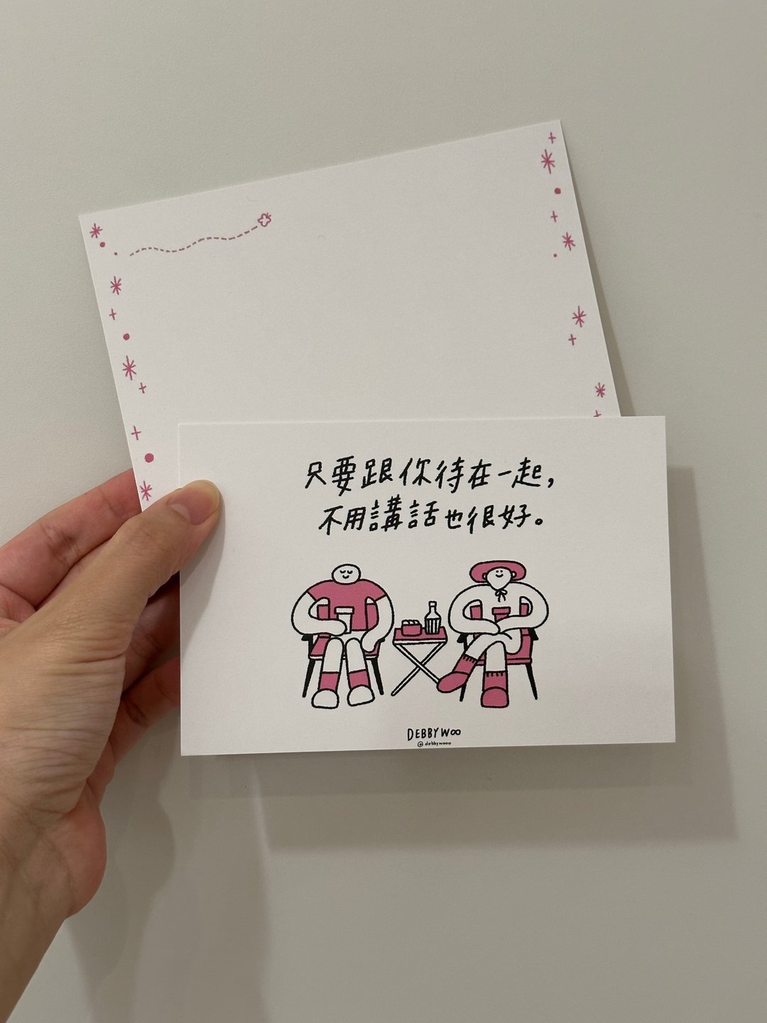 【WOOOGUO】debbywooo 简陋明信片 ~ 不讲话也很好 手写卡片 - 卡片/明信片 - 纸 多色