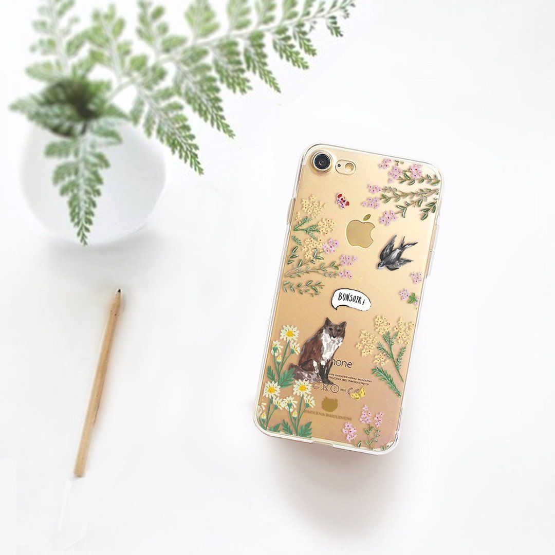 狐狸 免费刻字 手机壳iPhone xr Android圣诞交换礼物 - 手机壳/手机套 - 塑料 银色