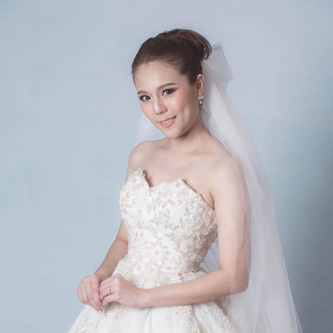 Mesh Bow Wedding Veil - 发饰 - 聚酯纤维 白色