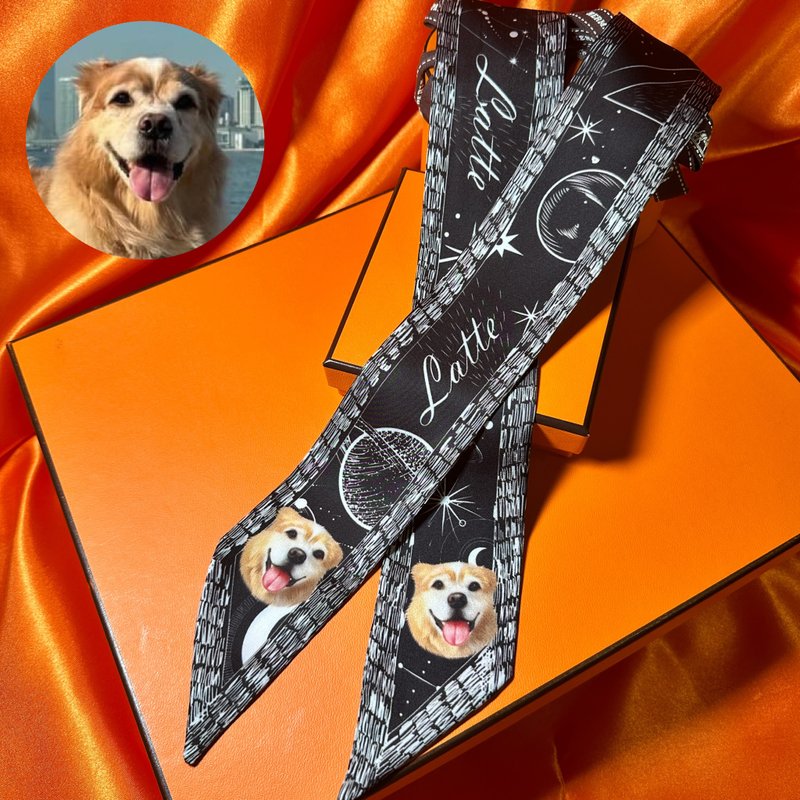 宠物定制周边 - 原创设计Twilly轻奢丝巾 - 黑色星空款 - 其他 - 其他材质 
