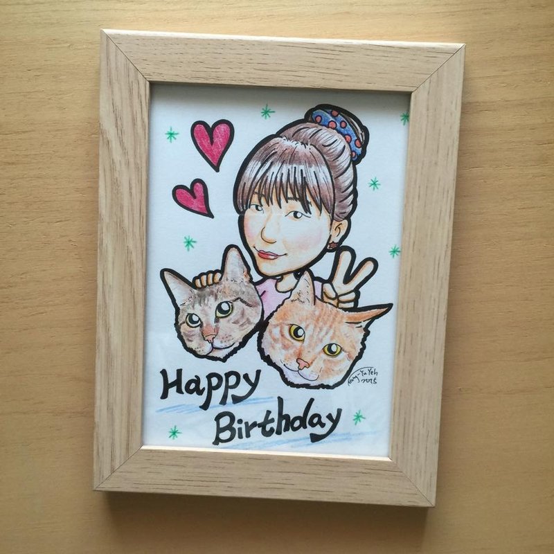 像框、公仔、宠物 Q版画加购区 - 订制画像 - 纸 多色