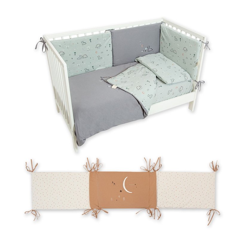 【bimbidreams】竹纤有机棉床围 195x40x3cm 赠迷你包/婴儿床围 - 婴儿床上用品 - 其他材质 多色