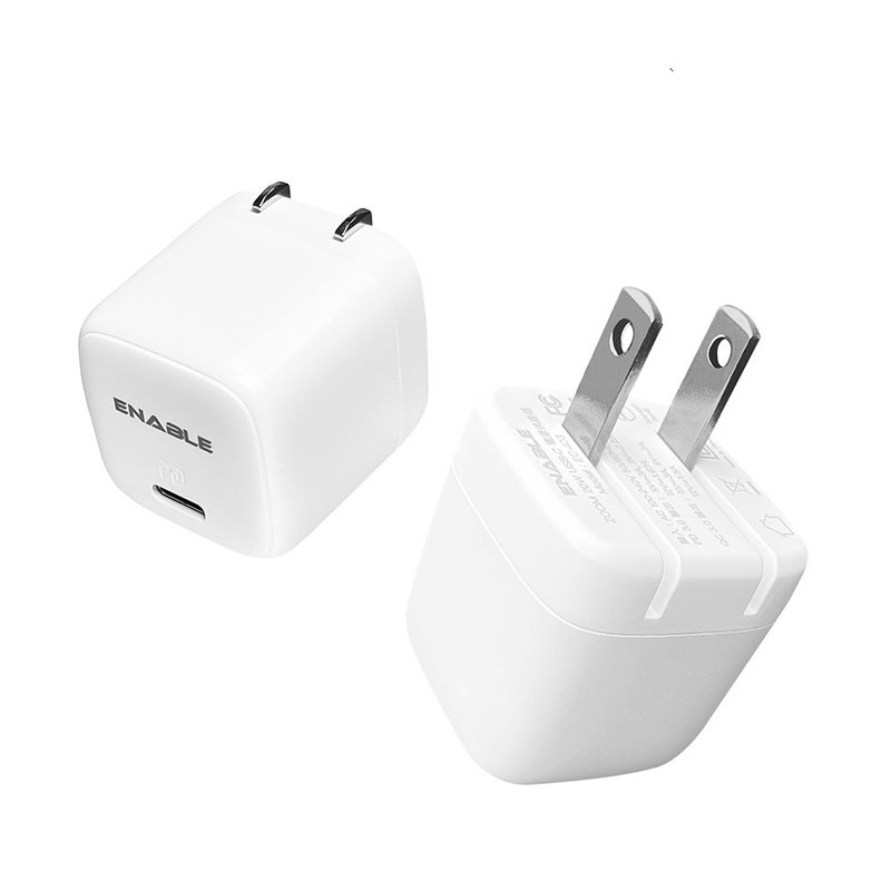 ENABLE 2年保固 ZOOM 20W GaN 氮化镓 USB-C 可收折式电源供应器 - 充电宝/传输线 - 塑料 白色