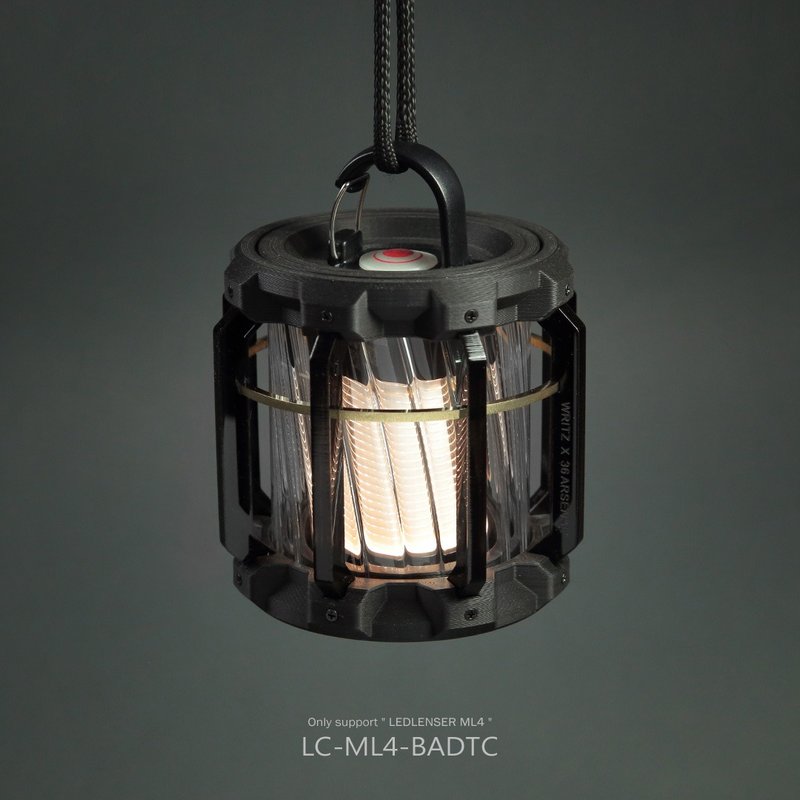 【WRITZ】Lunar Cage ML4 灯罩 (碳黑色) - 露营用品 - 玻璃 黑色