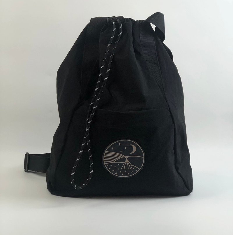 VA outdoor 可侧背双肩后背包 - 后背包/双肩包 - 尼龙 黑色