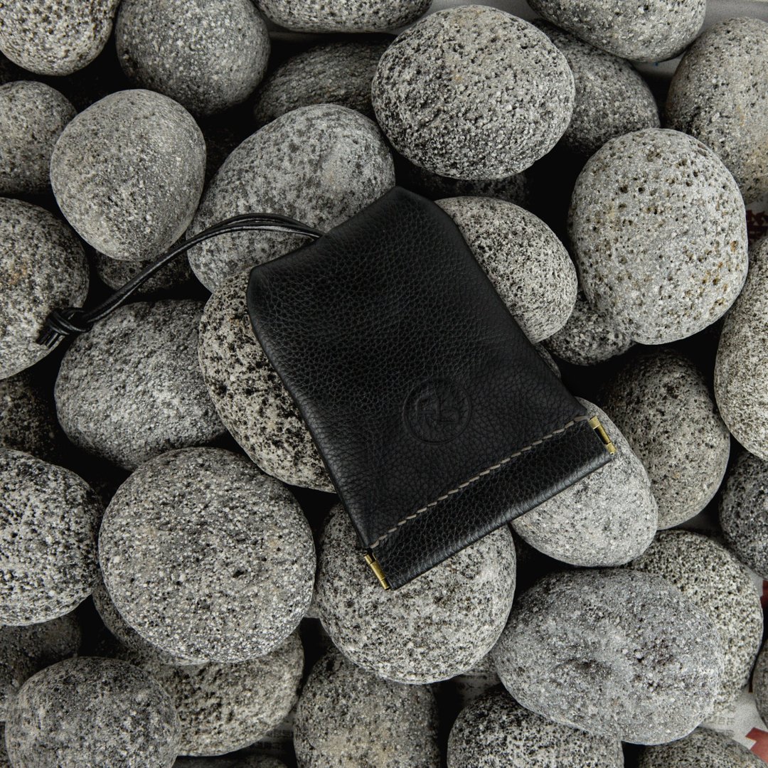 真皮大容量弹口钥匙包 - 黑荔枝纹 (生日礼物, 父亲节礼物) - 钥匙链/钥匙包 - 真皮 黑色