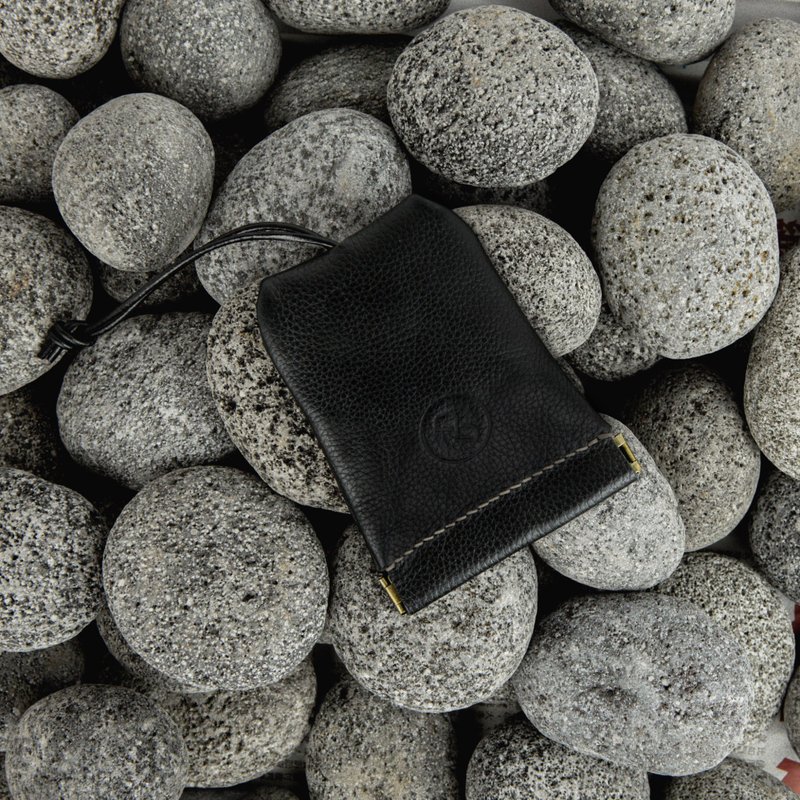 真皮大容量弹口钥匙包 - 黑荔枝纹 (生日礼物, 父亲节礼物) - 钥匙链/钥匙包 - 真皮 黑色