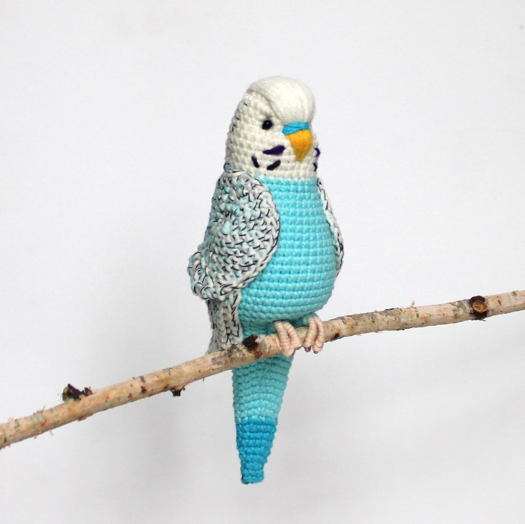 虎皮鹦鹉钩针图案 PDF 英文 Amigurumi 鹦鹉玩具虎皮鹦鹉钩针编织 - 手工艺教程/工具书 - 其他材质 