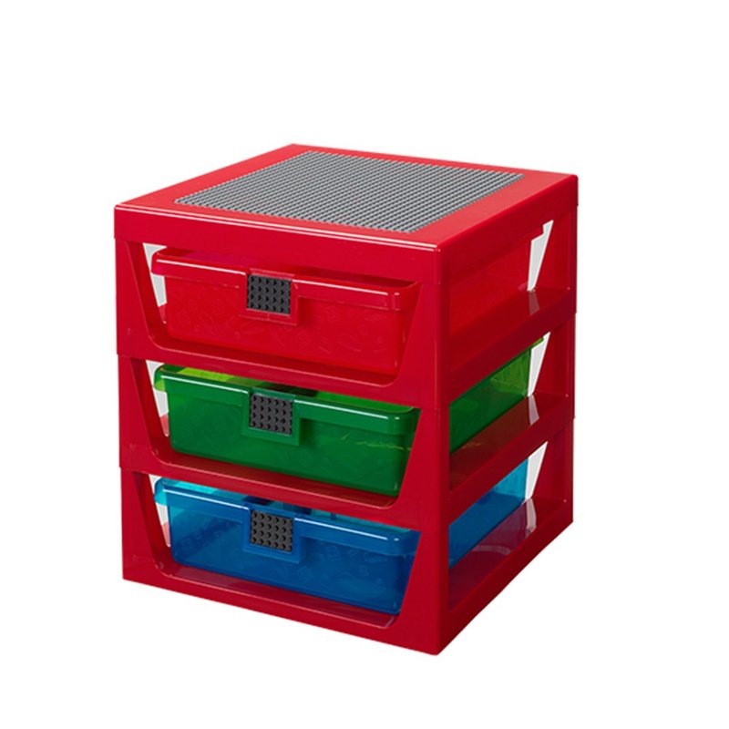 Room Copenhagen 乐高 LEGO 乐高玩具收纳三层架(红色) 送礼 - 收纳用品 - 其他材质 