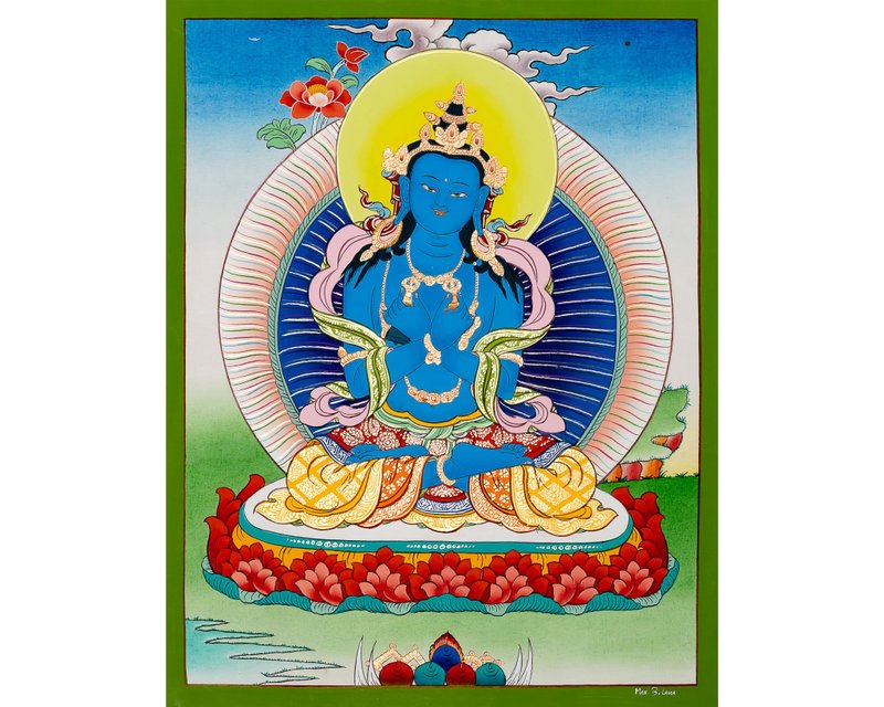 神圣金刚智唐卡 – 最高智慧与力量的化身 - 墙贴/壁贴 - 其他材质 多色