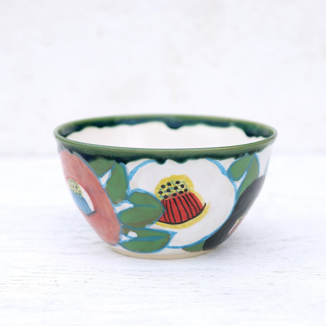 Black and white pink bowl - 碗 - 陶 多色