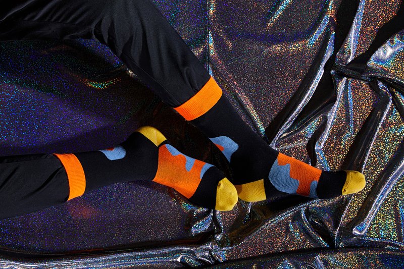 【情人节礼盒】插画合作系列--潮流拼接 - 袜子 - 棉．麻 