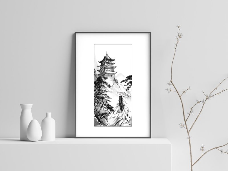 Printable art Cloud Recesses / print it at home / Directly from the Artist - 电子手绘真人画像/绘画/插画 - 其他材质 