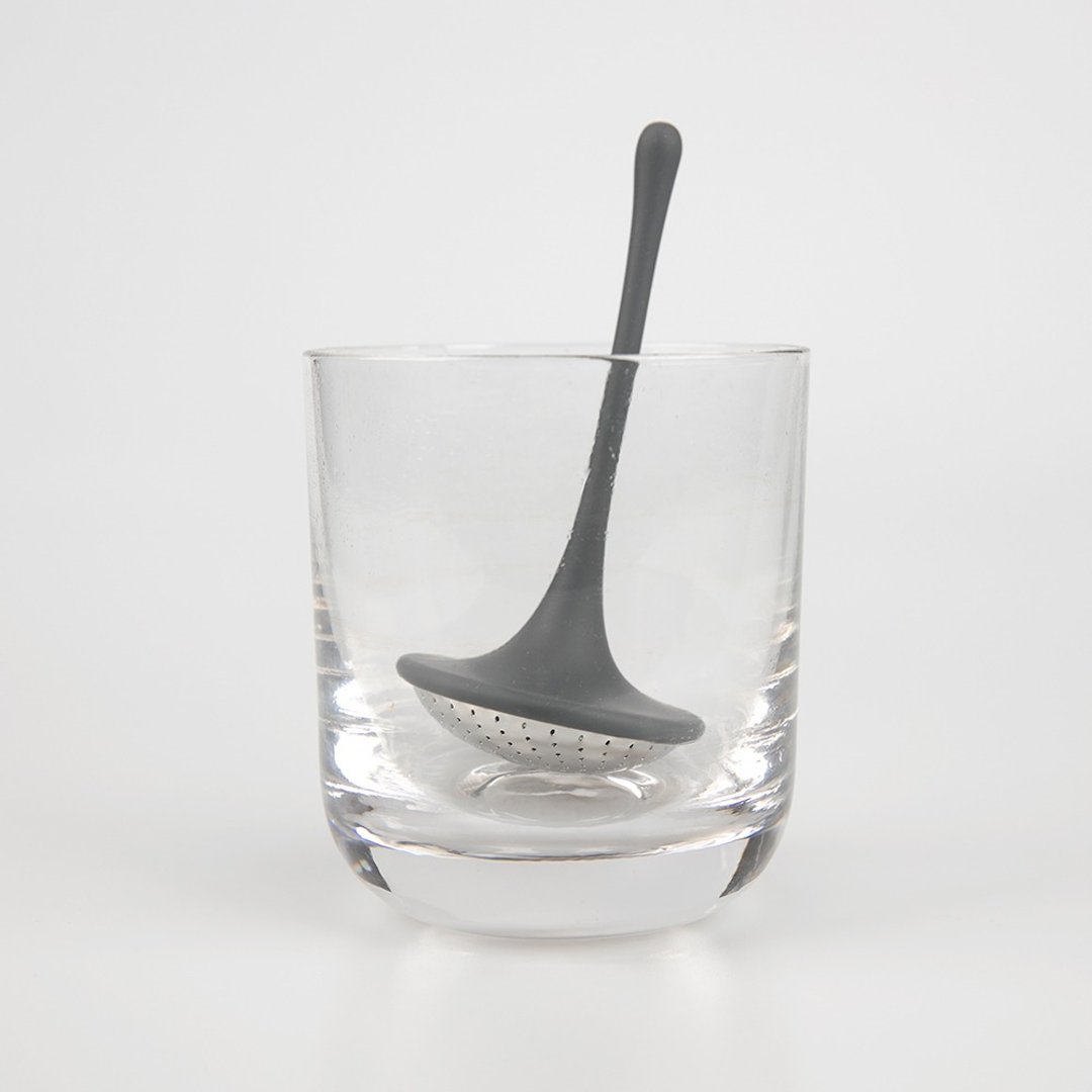 德国设计Tea-totum / Tea Infuser- 旋转陀螺泡茶隔/灰色 - 茶具/茶杯 - 硅胶 灰色