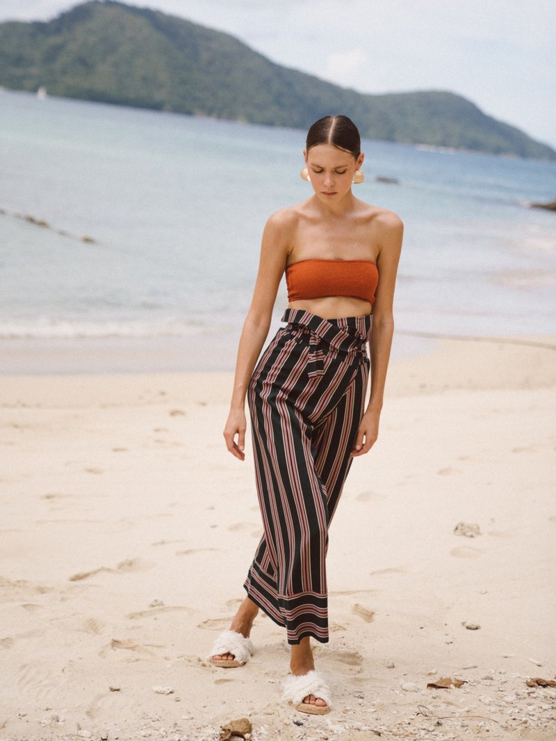 Green-Pink Stripe Oceana Pants - 其他 - 其他材质 