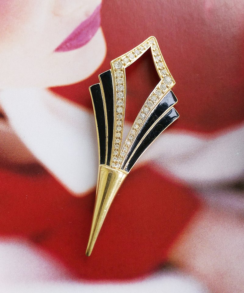 Vintage Jewelry 西洋古董饰品 TRIFARI  ART DECO 风格  别针 - 徽章/别针 - 其他金属 金色