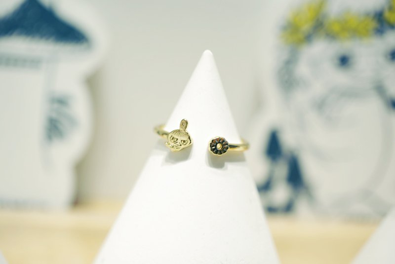 【Moomin】LittleMy 阿美花花纯银可调节戒指 - 项链 - 纯银 白色