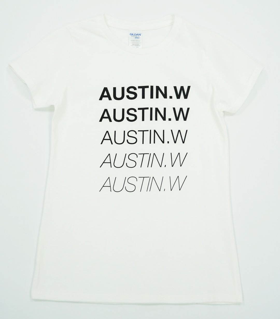 AUSTIN.W吴日云 - 经典LOGO T-shirts - 亲子系列 - 女装上衣 - 棉 白色