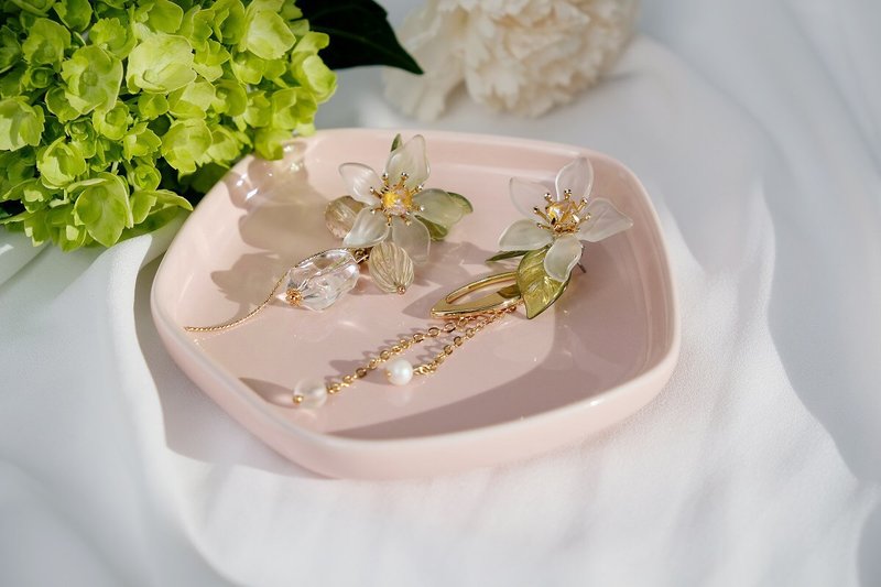 凉夏小仙女 - 施华洛世奇 塑胶  垂吊/耳针/耳夹/2Way - 耳环/耳夹 - 塑料 