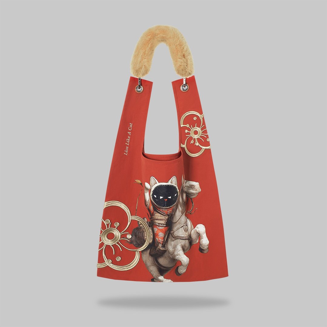FORTUNE JOCKEY Toby Bag | 配可拆仿毛肩带 - 侧背包/斜挎包 - 其他材质 红色